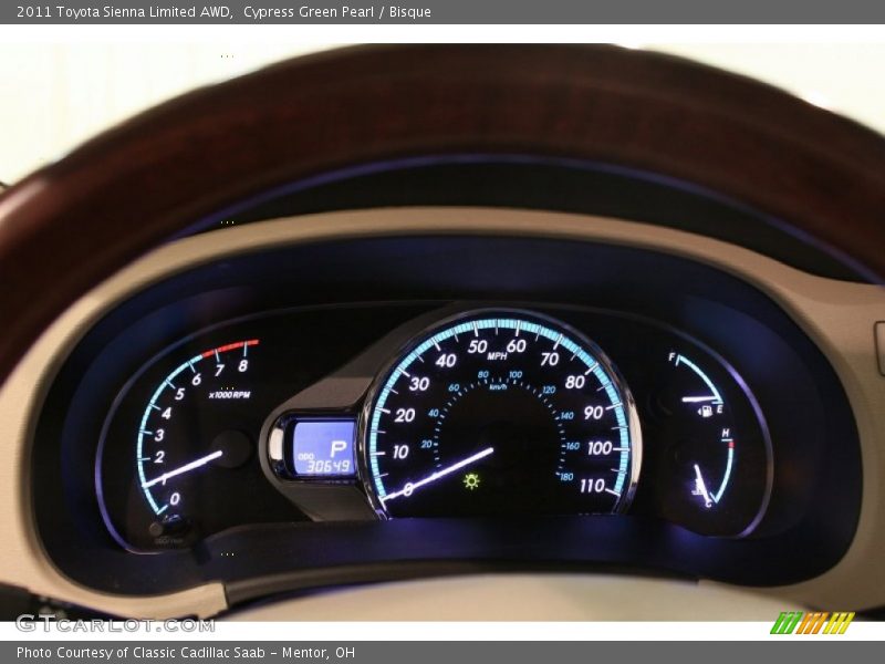 Cypress Green Pearl / Bisque 2011 Toyota Sienna Limited AWD