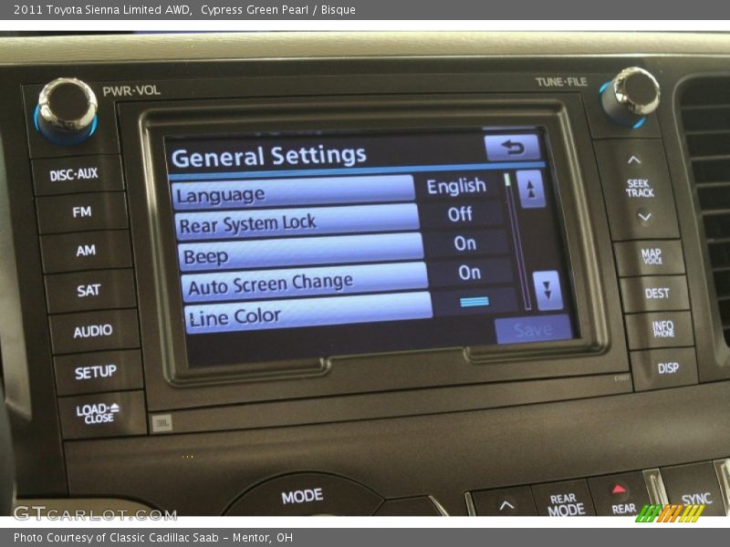Cypress Green Pearl / Bisque 2011 Toyota Sienna Limited AWD