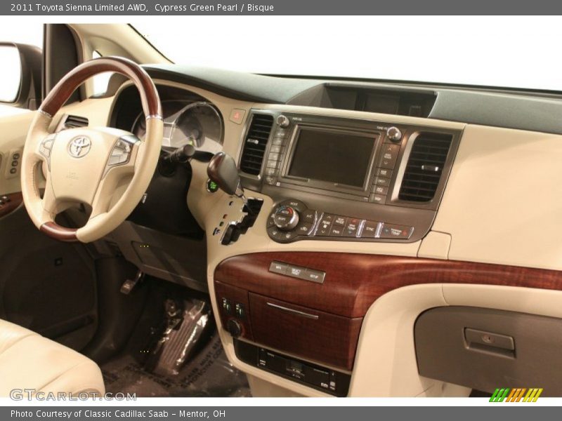 Cypress Green Pearl / Bisque 2011 Toyota Sienna Limited AWD