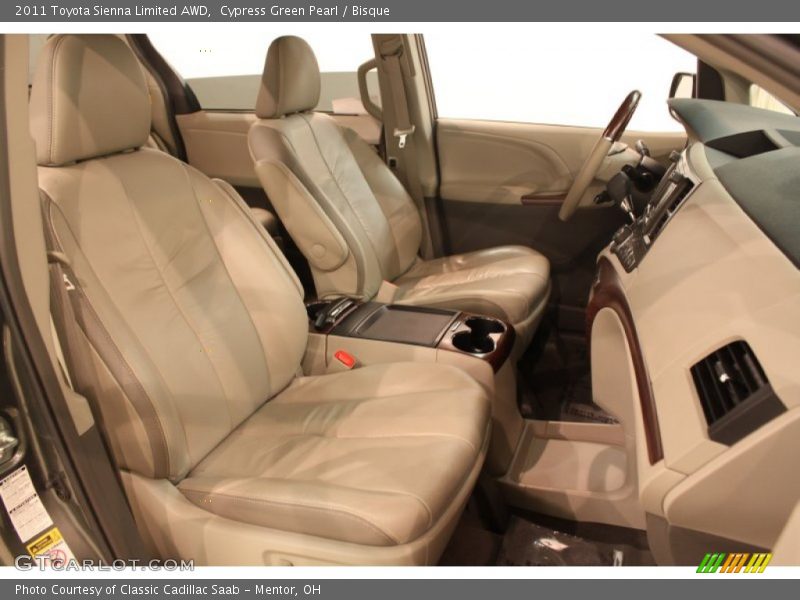 Cypress Green Pearl / Bisque 2011 Toyota Sienna Limited AWD