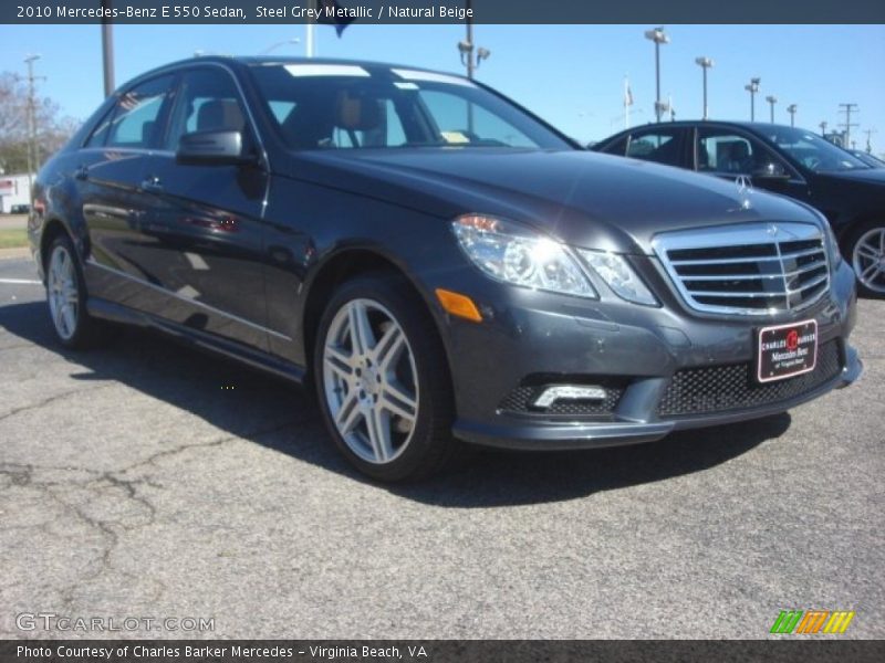 Steel Grey Metallic / Natural Beige 2010 Mercedes-Benz E 550 Sedan