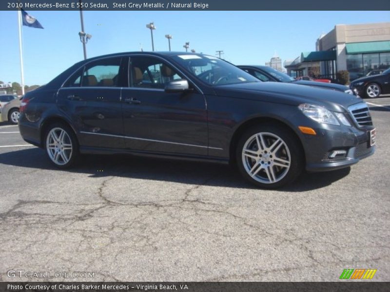 Steel Grey Metallic / Natural Beige 2010 Mercedes-Benz E 550 Sedan