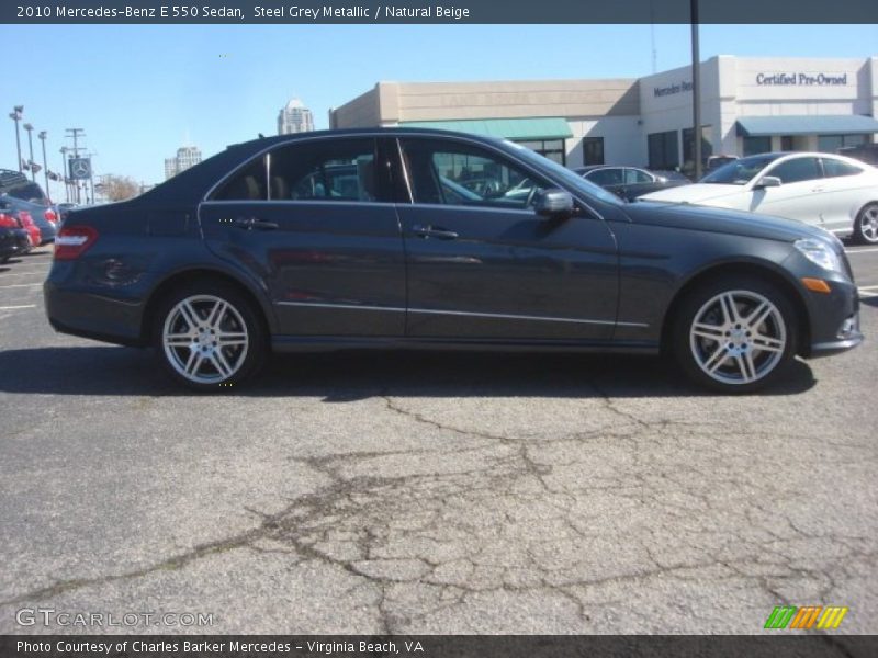 Steel Grey Metallic / Natural Beige 2010 Mercedes-Benz E 550 Sedan
