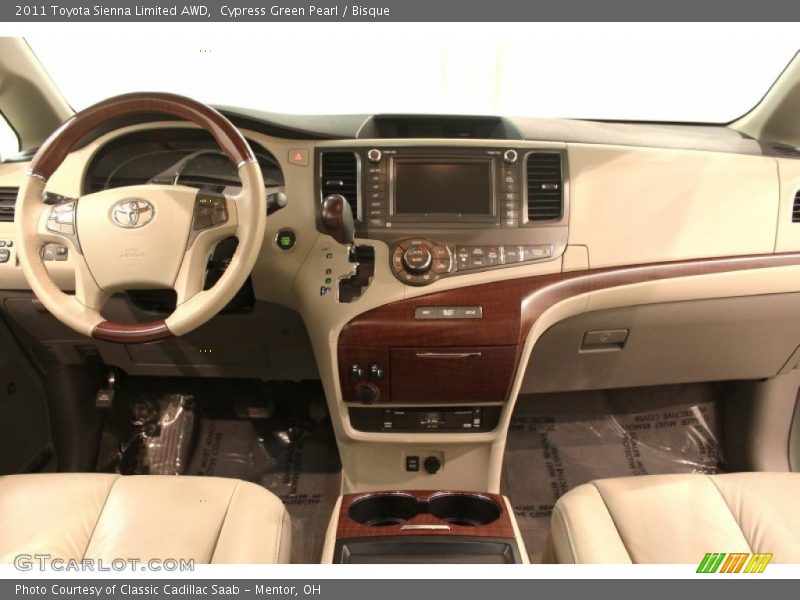 Cypress Green Pearl / Bisque 2011 Toyota Sienna Limited AWD