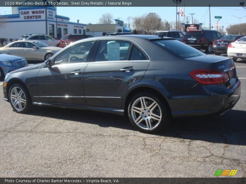 Steel Grey Metallic / Natural Beige 2010 Mercedes-Benz E 550 Sedan