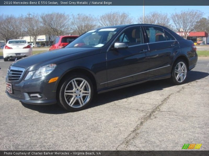 Steel Grey Metallic / Natural Beige 2010 Mercedes-Benz E 550 Sedan