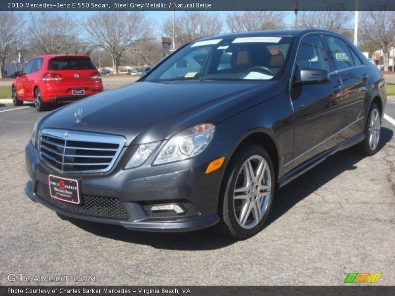 Steel Grey Metallic / Natural Beige 2010 Mercedes-Benz E 550 Sedan
