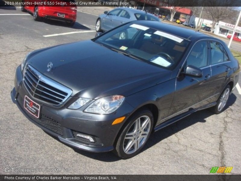 Steel Grey Metallic / Natural Beige 2010 Mercedes-Benz E 550 Sedan
