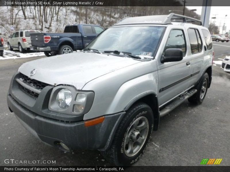 Silver Lightning Metallic / Gray 2004 Nissan Xterra SE 4x4