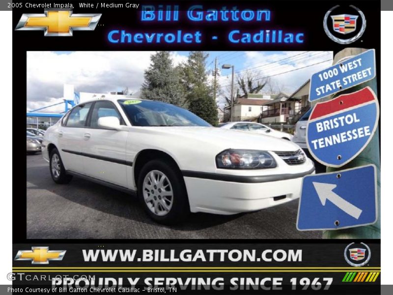 White / Medium Gray 2005 Chevrolet Impala