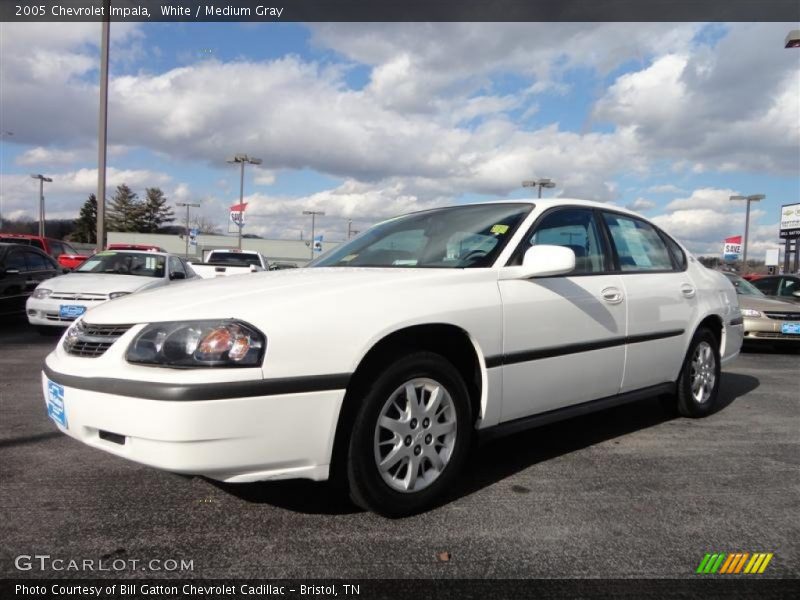 White / Medium Gray 2005 Chevrolet Impala