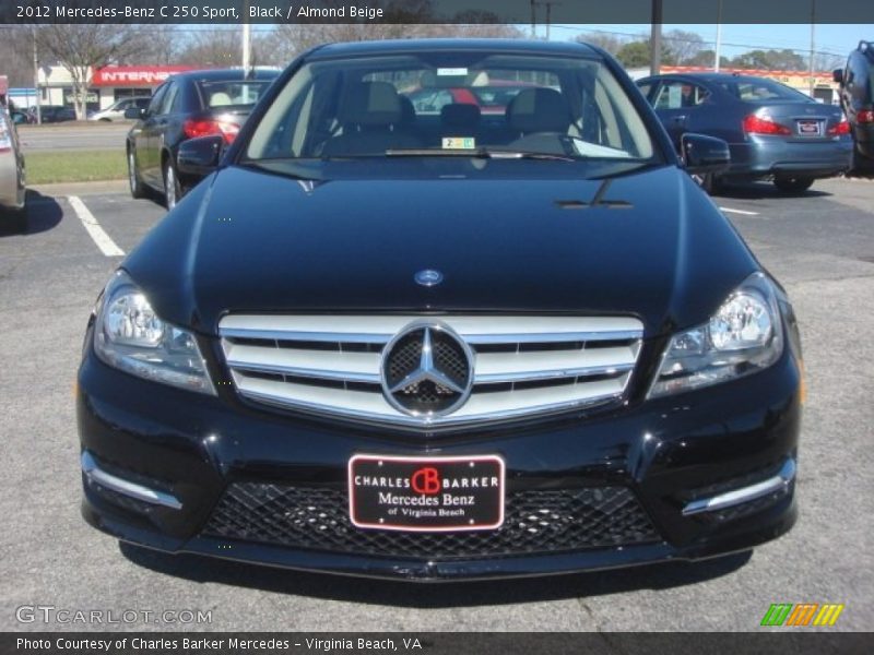 Black / Almond Beige 2012 Mercedes-Benz C 250 Sport