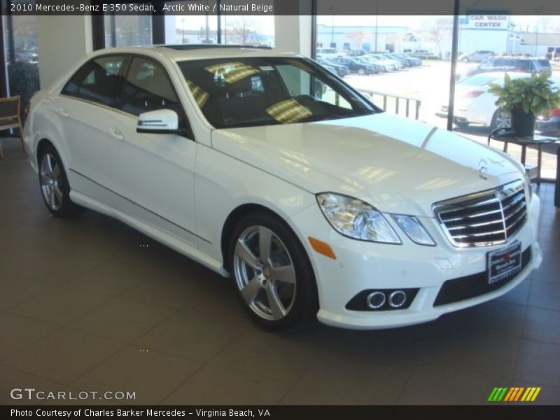 Arctic White / Natural Beige 2010 Mercedes-Benz E 350 Sedan