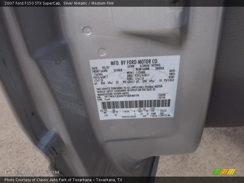 Silver Metallic / Medium Flint 2007 Ford F150 STX SuperCab