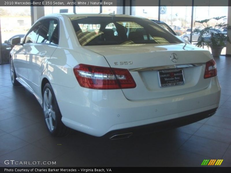 Arctic White / Natural Beige 2010 Mercedes-Benz E 350 Sedan