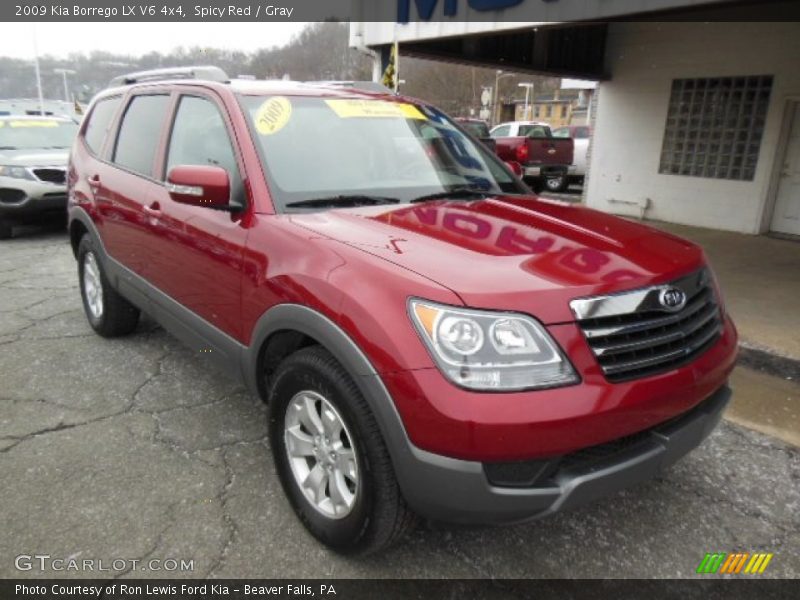 Spicy Red / Gray 2009 Kia Borrego LX V6 4x4