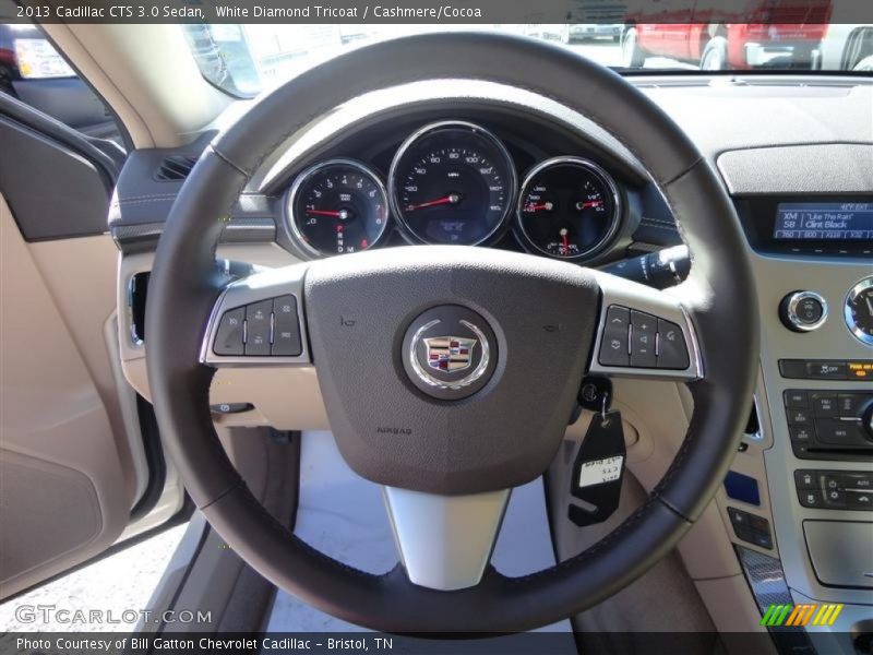 White Diamond Tricoat / Cashmere/Cocoa 2013 Cadillac CTS 3.0 Sedan