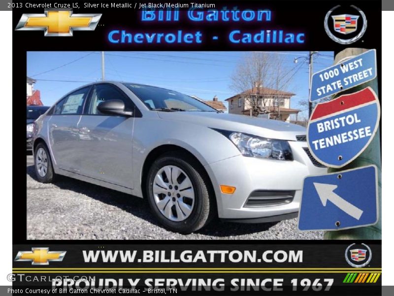 Silver Ice Metallic / Jet Black/Medium Titanium 2013 Chevrolet Cruze LS