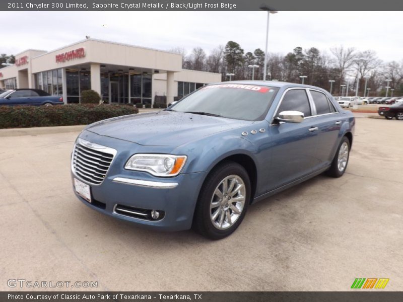 Sapphire Crystal Metallic / Black/Light Frost Beige 2011 Chrysler 300 Limited