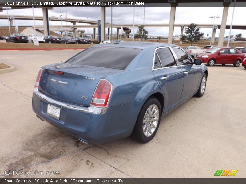 Sapphire Crystal Metallic / Black/Light Frost Beige 2011 Chrysler 300 Limited