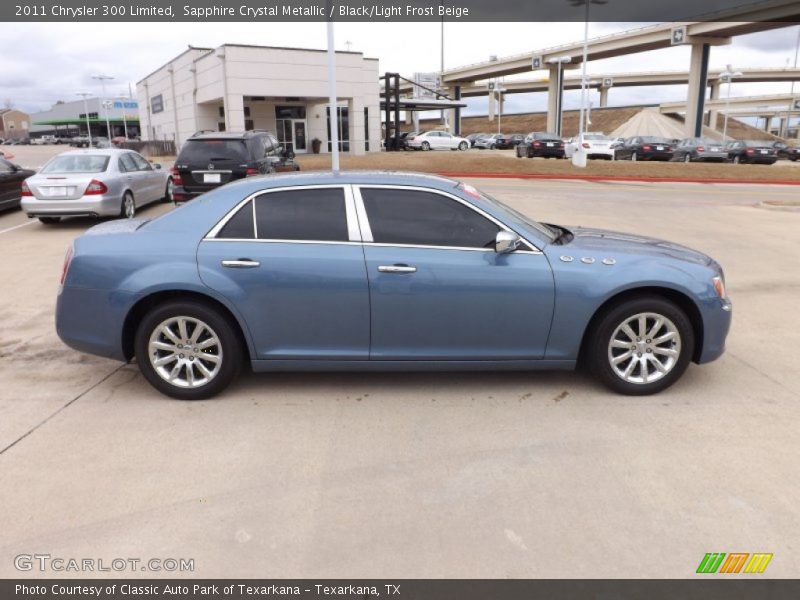 Sapphire Crystal Metallic / Black/Light Frost Beige 2011 Chrysler 300 Limited