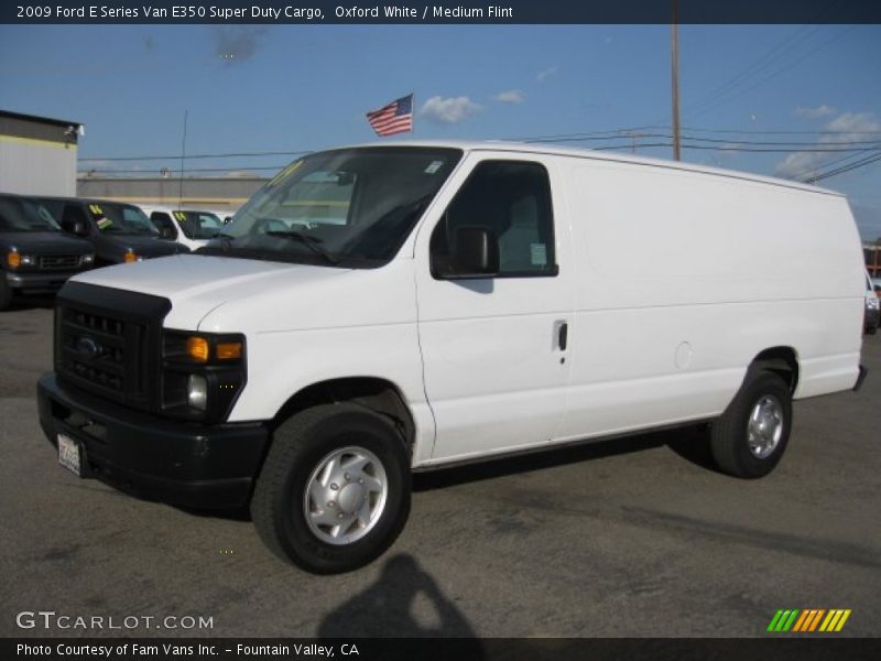 Oxford White / Medium Flint 2009 Ford E Series Van E350 Super Duty Cargo