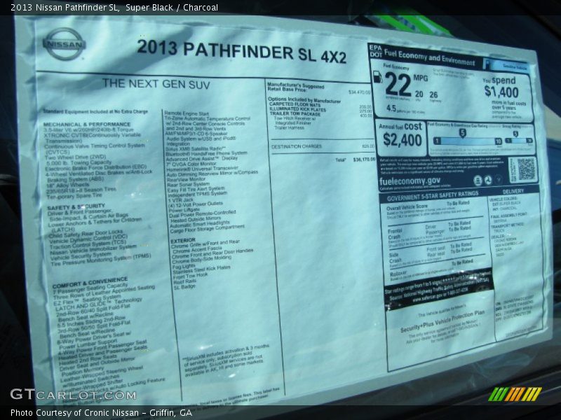 Super Black / Charcoal 2013 Nissan Pathfinder SL