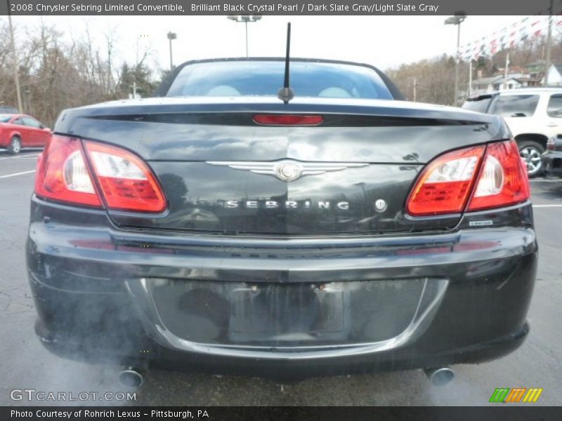 Brilliant Black Crystal Pearl / Dark Slate Gray/Light Slate Gray 2008 Chrysler Sebring Limited Convertible