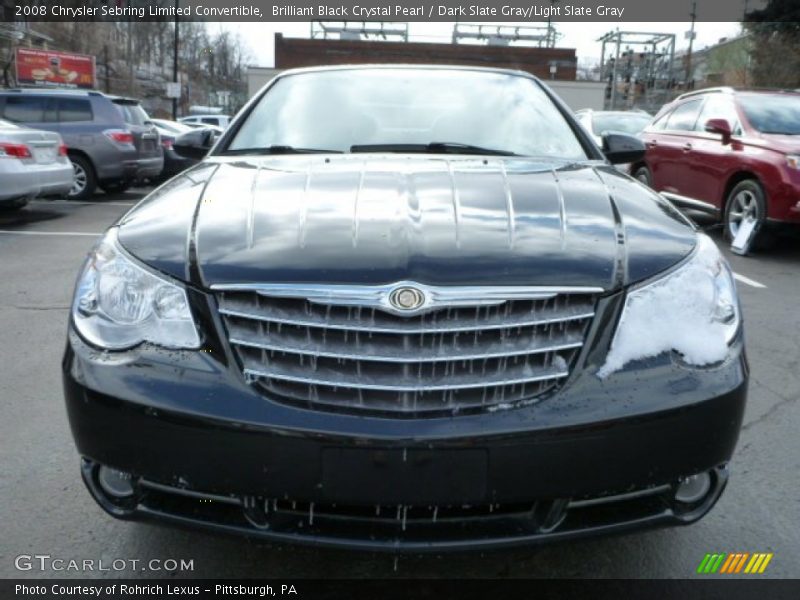 Brilliant Black Crystal Pearl / Dark Slate Gray/Light Slate Gray 2008 Chrysler Sebring Limited Convertible
