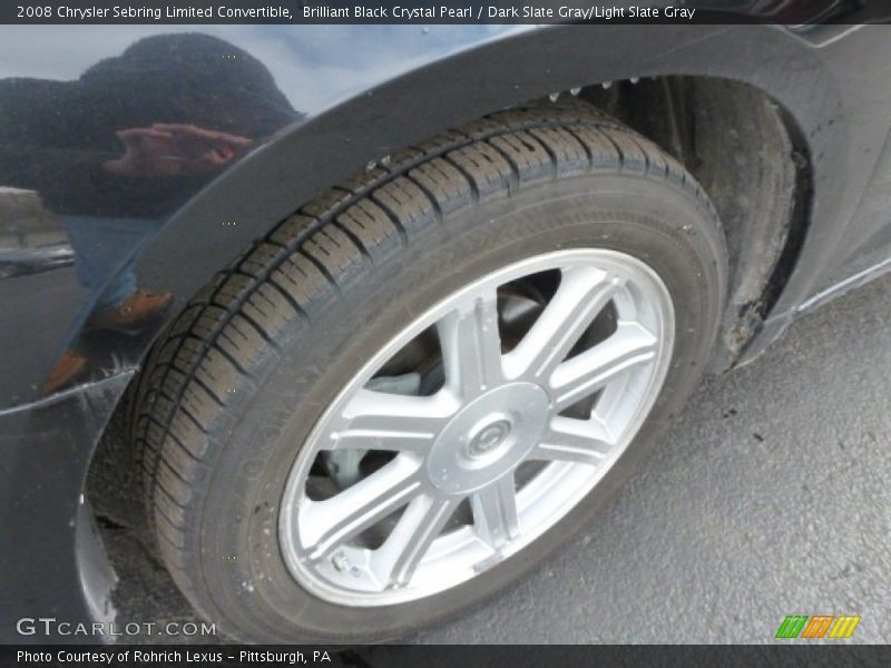 Brilliant Black Crystal Pearl / Dark Slate Gray/Light Slate Gray 2008 Chrysler Sebring Limited Convertible