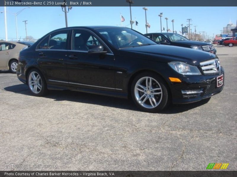 Black / Black 2012 Mercedes-Benz C 250 Luxury