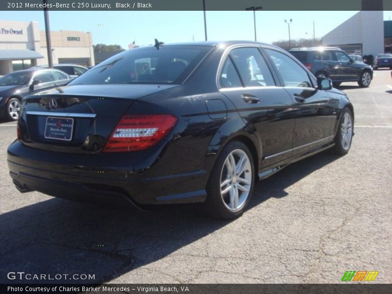 Black / Black 2012 Mercedes-Benz C 250 Luxury