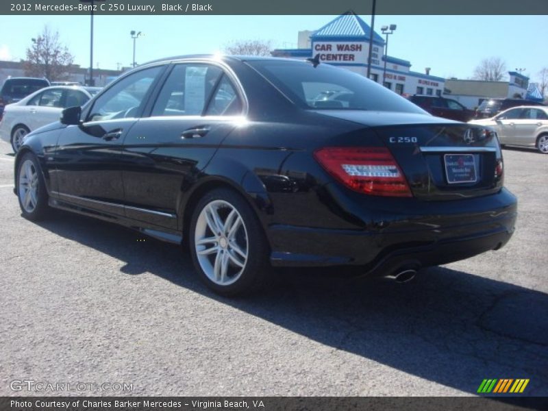 Black / Black 2012 Mercedes-Benz C 250 Luxury