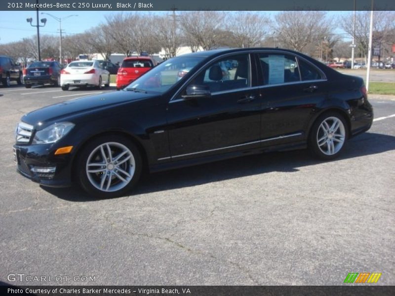 Black / Black 2012 Mercedes-Benz C 250 Luxury