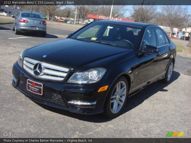 Black / Black 2012 Mercedes-Benz C 250 Luxury