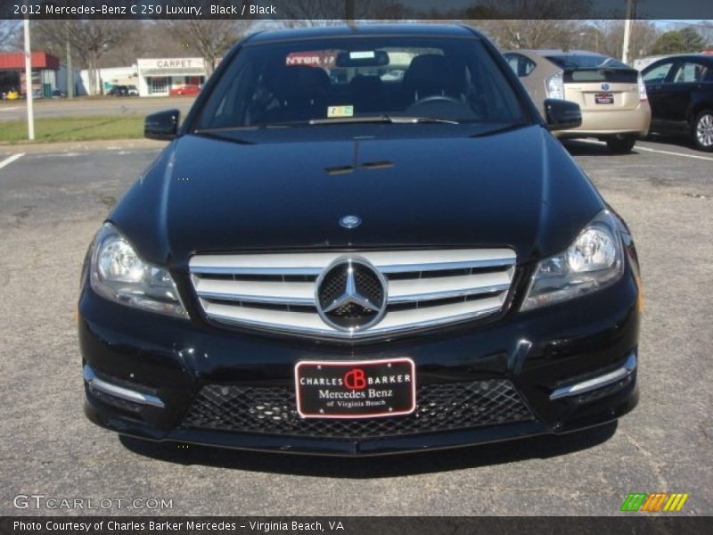 Black / Black 2012 Mercedes-Benz C 250 Luxury