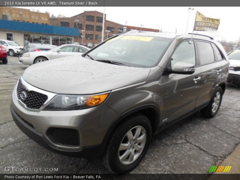 Titanium Silver / Black 2013 Kia Sorento LX V6 AWD