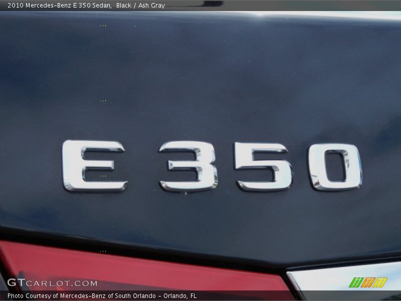 Black / Ash Gray 2010 Mercedes-Benz E 350 Sedan