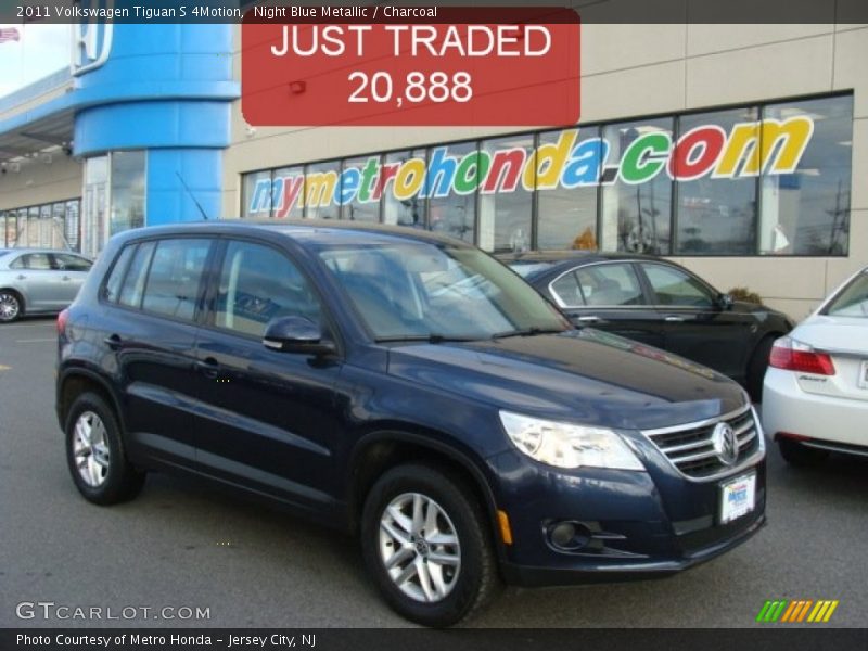 Night Blue Metallic / Charcoal 2011 Volkswagen Tiguan S 4Motion