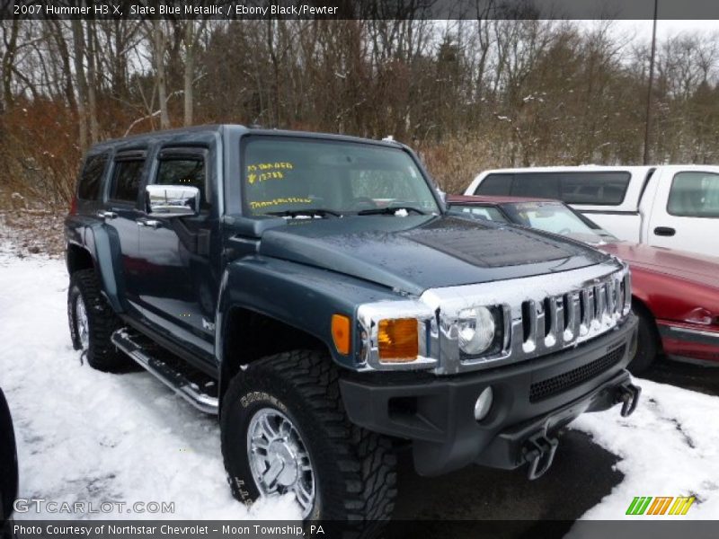 Slate Blue Metallic / Ebony Black/Pewter 2007 Hummer H3 X