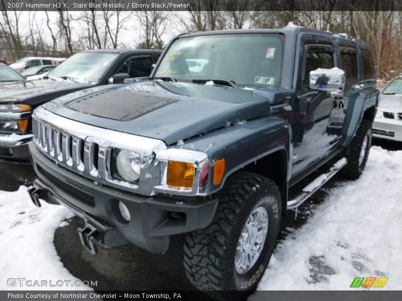 Slate Blue Metallic / Ebony Black/Pewter 2007 Hummer H3 X