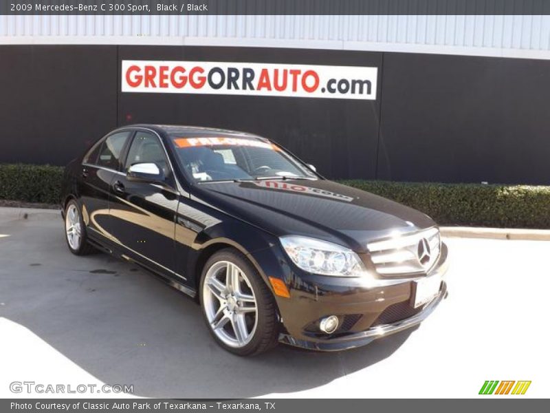 Black / Black 2009 Mercedes-Benz C 300 Sport