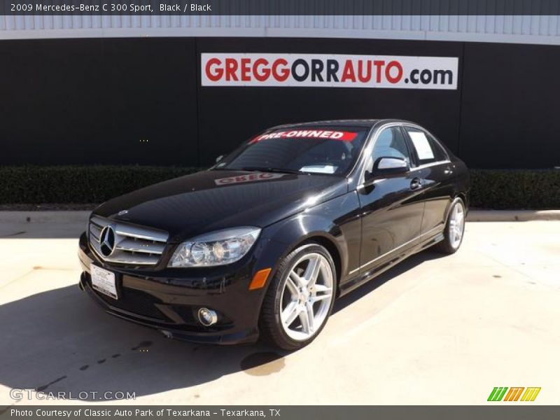 Black / Black 2009 Mercedes-Benz C 300 Sport