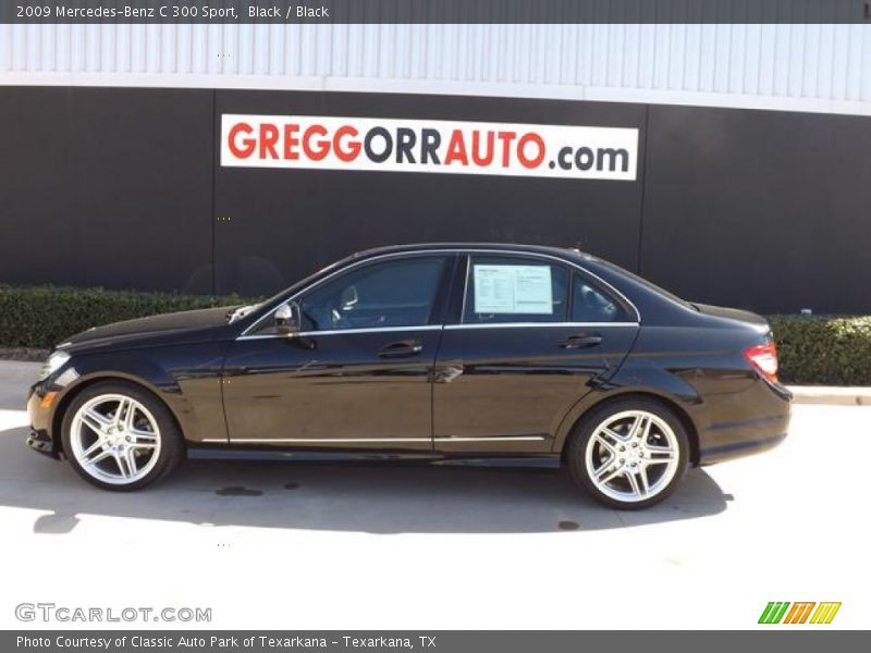 Black / Black 2009 Mercedes-Benz C 300 Sport