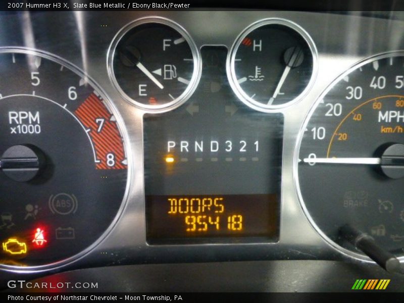 Slate Blue Metallic / Ebony Black/Pewter 2007 Hummer H3 X