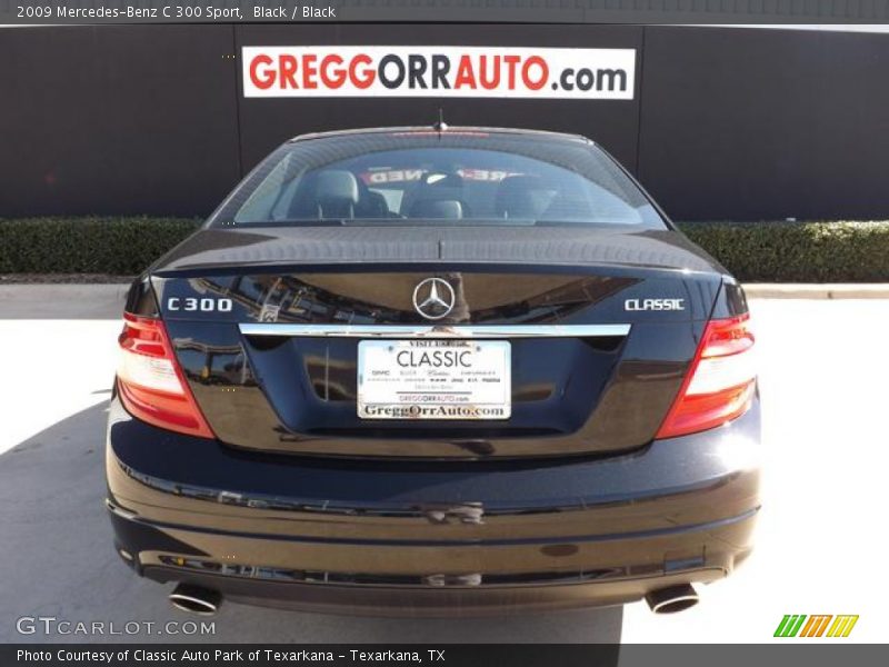Black / Black 2009 Mercedes-Benz C 300 Sport