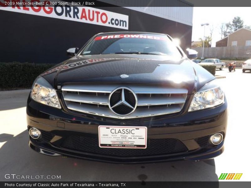Black / Black 2009 Mercedes-Benz C 300 Sport