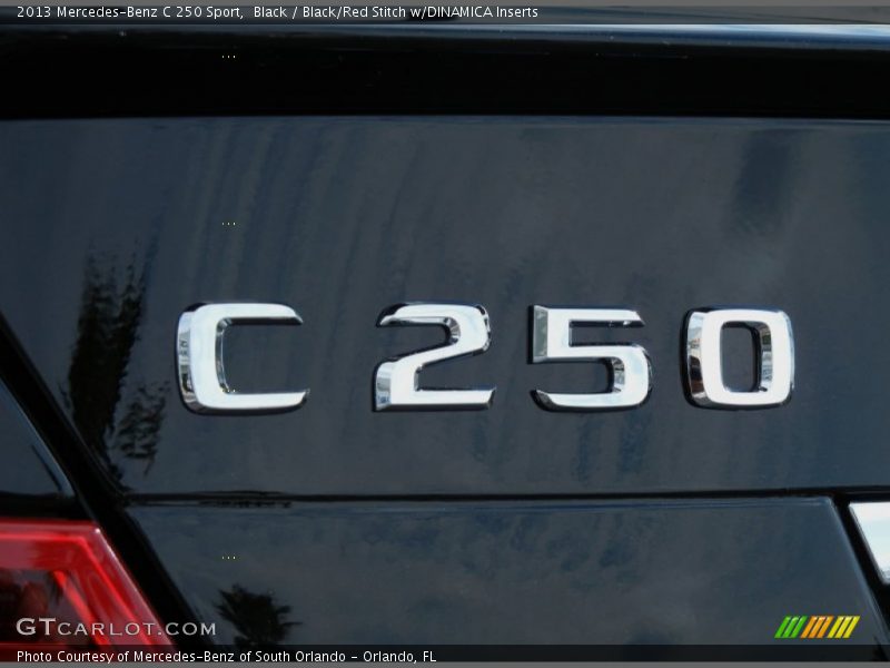 Black / Black/Red Stitch w/DINAMICA Inserts 2013 Mercedes-Benz C 250 Sport