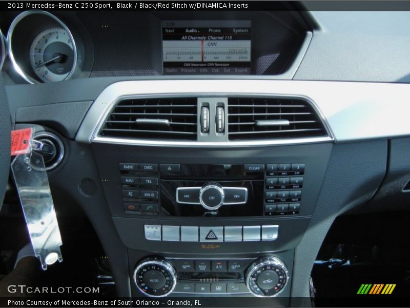 Black / Black/Red Stitch w/DINAMICA Inserts 2013 Mercedes-Benz C 250 Sport