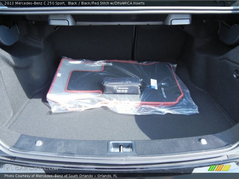 Black / Black/Red Stitch w/DINAMICA Inserts 2013 Mercedes-Benz C 250 Sport